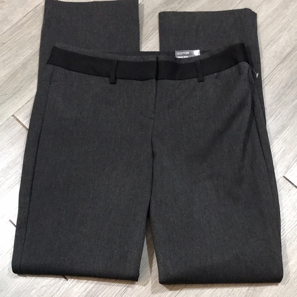 Express NWT “Editor” Barely Boot Charcoal Gray Studio Stretch Slacks size 6R - Picture 6 of 9